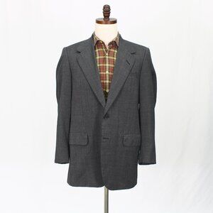 Oxxford Clothes 40R Gray Blazer Sport Coat Jacket 2-Button Solid Y133